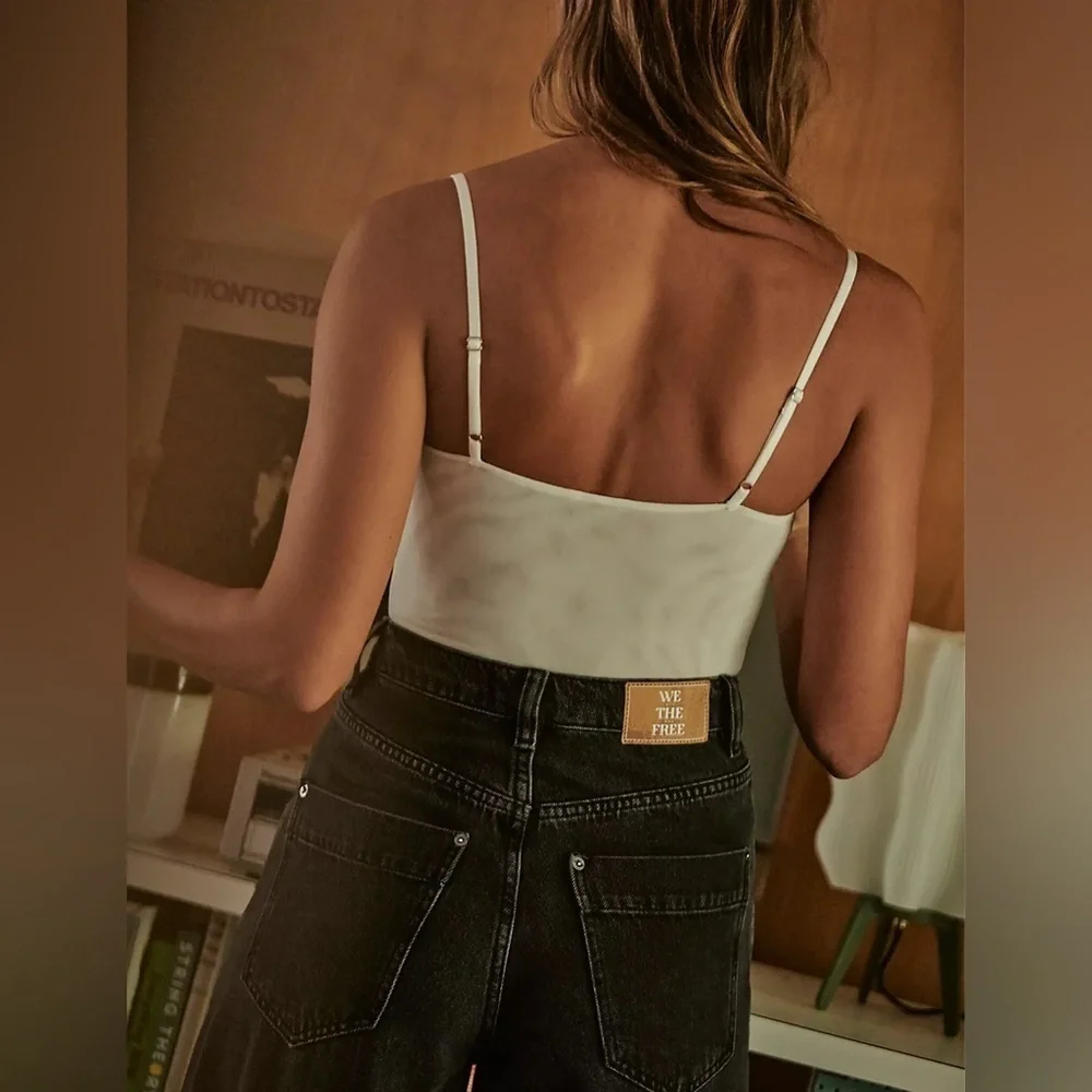 Free people Night Rhythm Corset Bodysuit